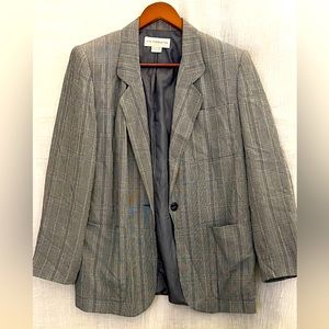 Vintage Liz Claiborne Classic Grey Plaid Blazer